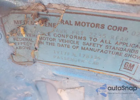 1973 Chevrolet Nova from USA, damaged, VIN 1Y17F3L178334